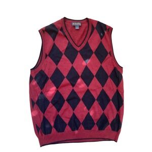 Brooks Brothers Merino Wool Argyle‎ Sweater Vest Preppy, Size Large